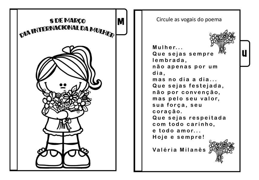 DIA DA MULHER para alfabetização página 1